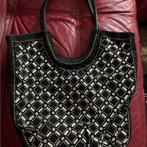 Candor NY&C bling hobo bag purse black with rhinestones